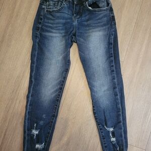 Stylish Distressed Blue Jeans